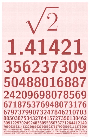 full square root of 2 poster at low resolution